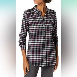 NWT Goodthreads Women's Brushed Flannel Boyfriend Tunic Size M